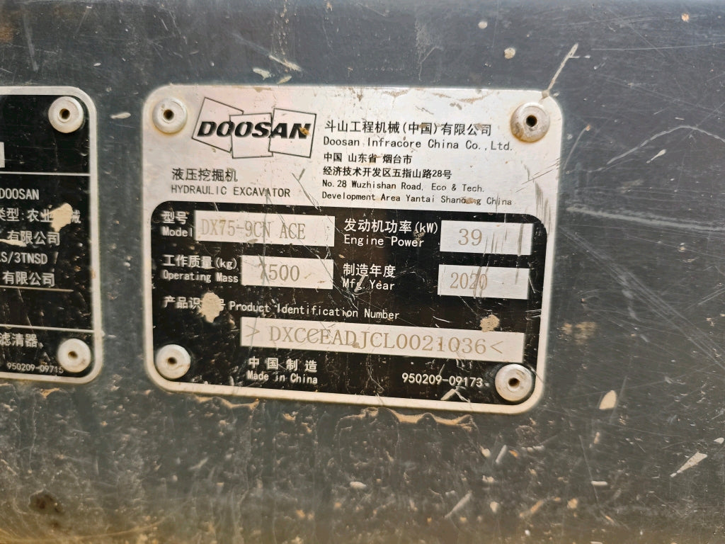 Excavadora DX75-9CN ACE Doosan