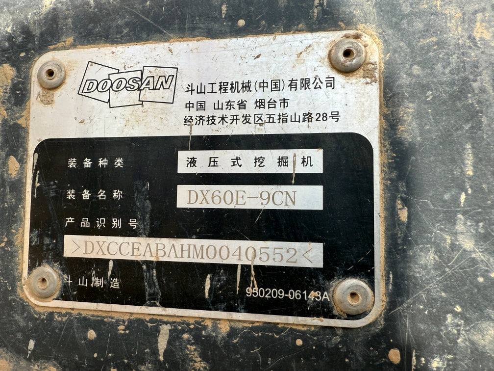 Excavadora DX60E-9CN Doosan