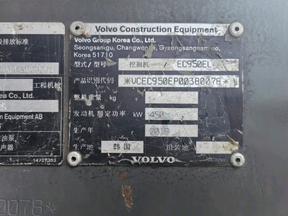 Excavadora EC950EL Volvo